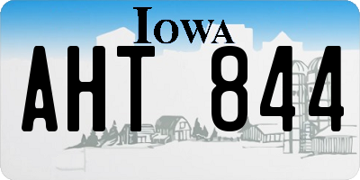 IA license plate AHT844