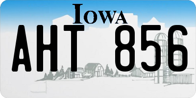 IA license plate AHT856