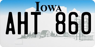 IA license plate AHT860