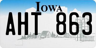 IA license plate AHT863