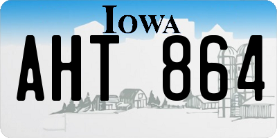 IA license plate AHT864