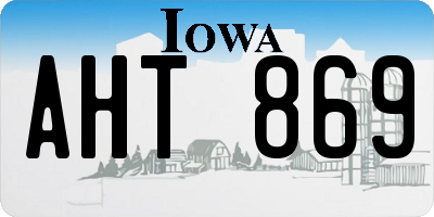 IA license plate AHT869
