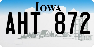 IA license plate AHT872