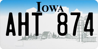 IA license plate AHT874