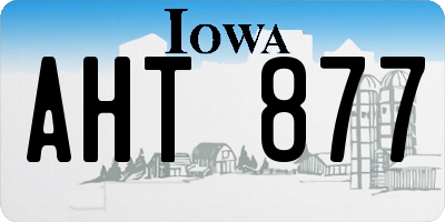 IA license plate AHT877