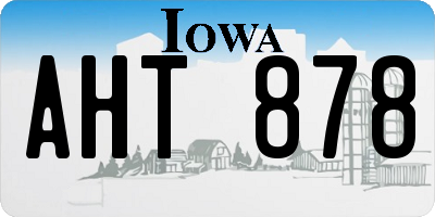 IA license plate AHT878