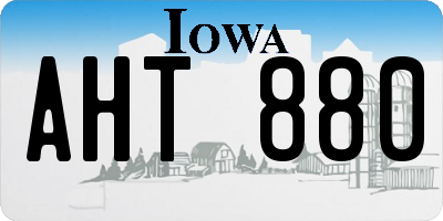 IA license plate AHT880