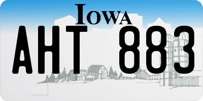 IA license plate AHT883