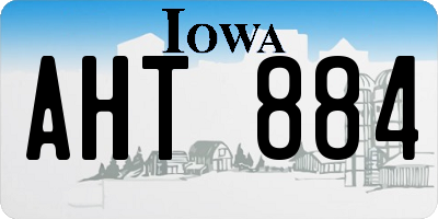 IA license plate AHT884