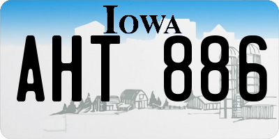 IA license plate AHT886