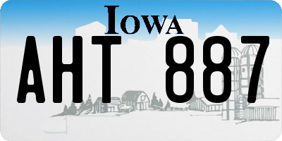 IA license plate AHT887
