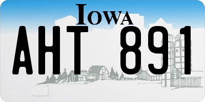 IA license plate AHT891
