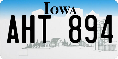IA license plate AHT894