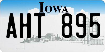 IA license plate AHT895