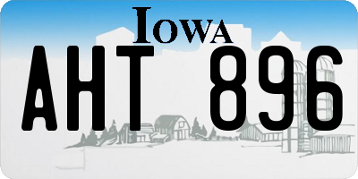 IA license plate AHT896