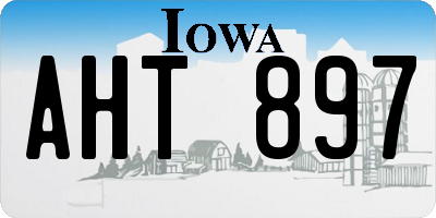 IA license plate AHT897