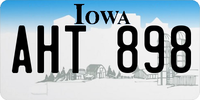 IA license plate AHT898