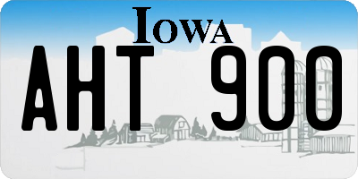 IA license plate AHT900