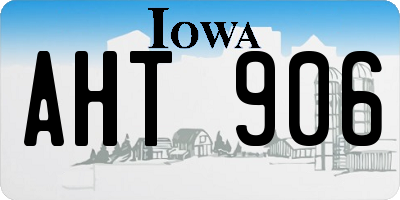 IA license plate AHT906