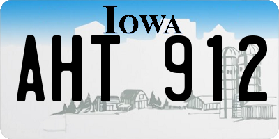 IA license plate AHT912