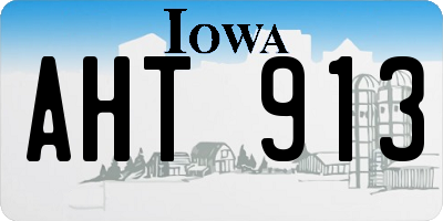 IA license plate AHT913
