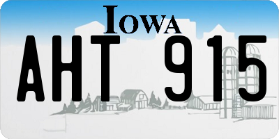 IA license plate AHT915