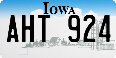 IA license plate AHT924