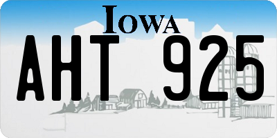 IA license plate AHT925