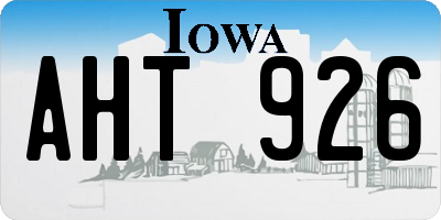 IA license plate AHT926