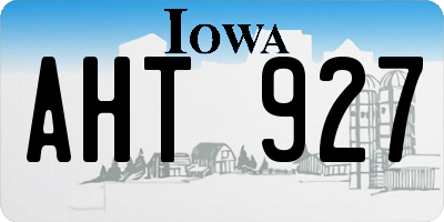 IA license plate AHT927