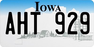IA license plate AHT929