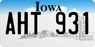 IA license plate AHT931