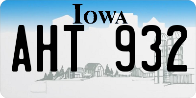 IA license plate AHT932