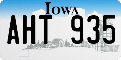 IA license plate AHT935