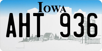 IA license plate AHT936