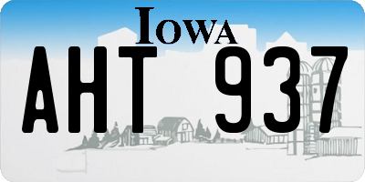 IA license plate AHT937