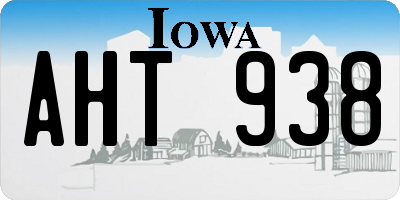 IA license plate AHT938