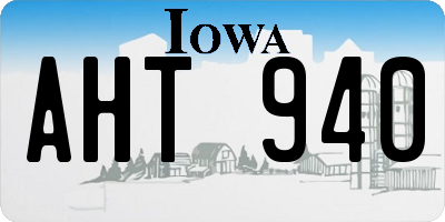 IA license plate AHT940