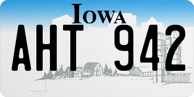 IA license plate AHT942
