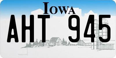 IA license plate AHT945