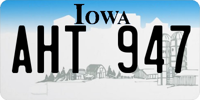 IA license plate AHT947