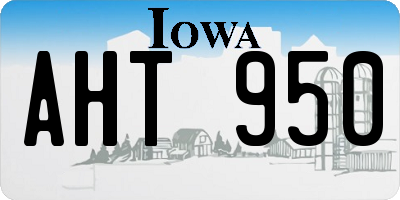 IA license plate AHT950