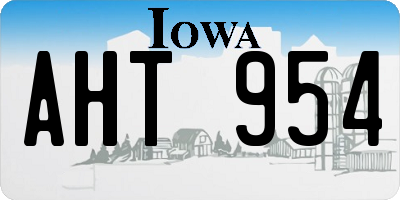 IA license plate AHT954