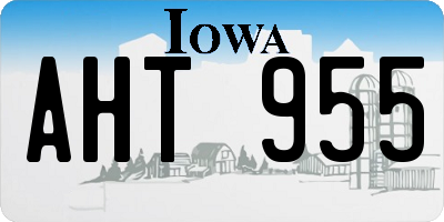 IA license plate AHT955