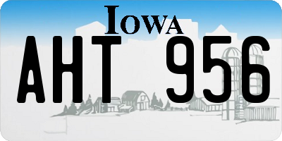 IA license plate AHT956