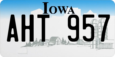 IA license plate AHT957