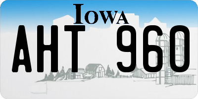 IA license plate AHT960