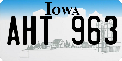IA license plate AHT963