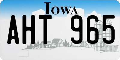IA license plate AHT965