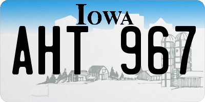 IA license plate AHT967